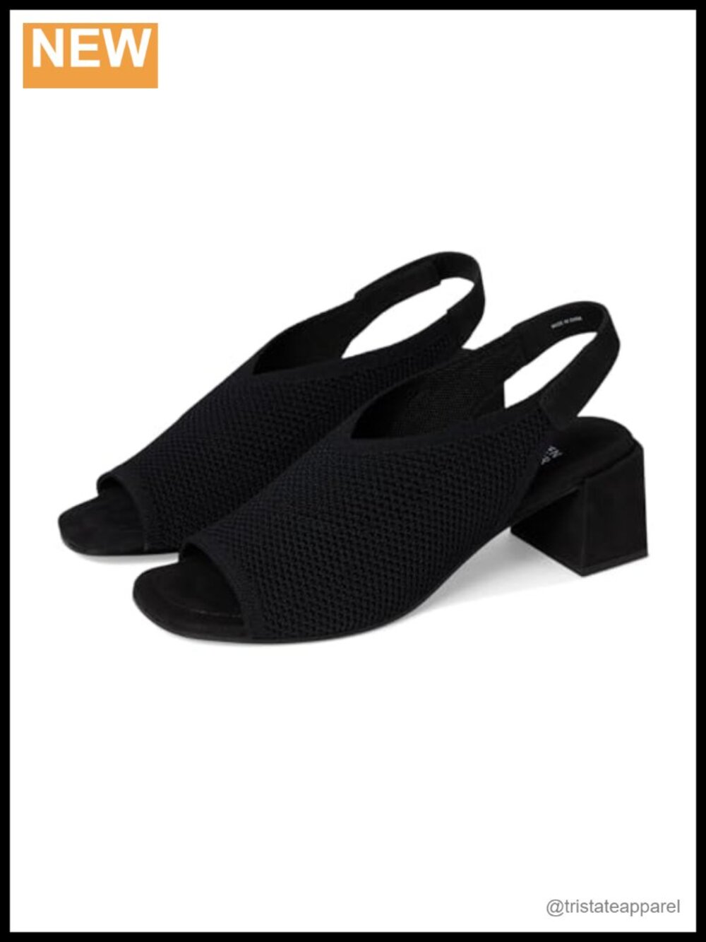 Eileen Fisher Trudy Recycled Knit Slingback Block Heeled Sandals
